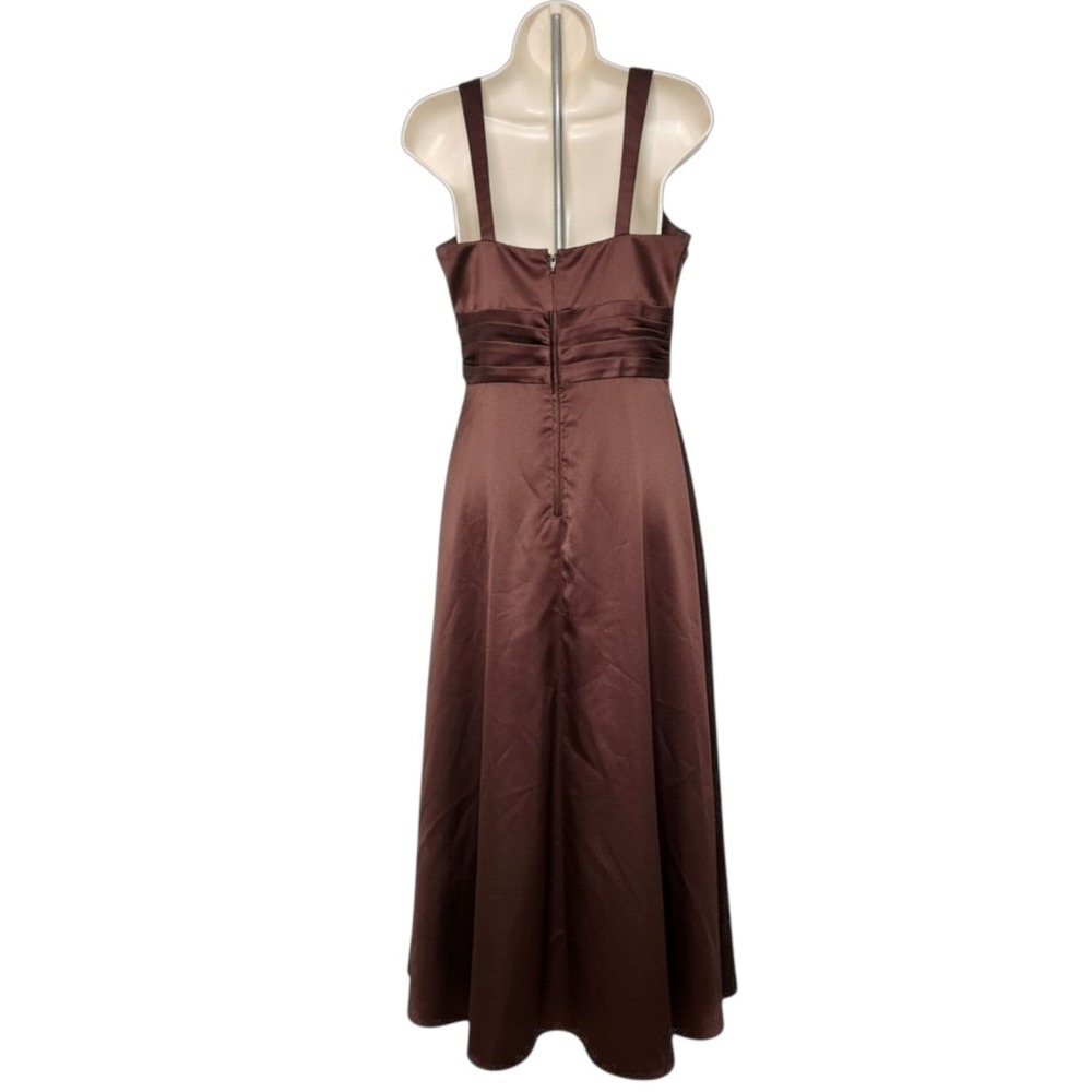 Alfred Angelo Brown Satin A-Line Prom Dress - Picture 11 of 11